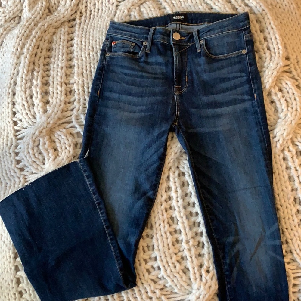 NWOT Hudson Mia Raw Hem Kickflare Cropped Jeans